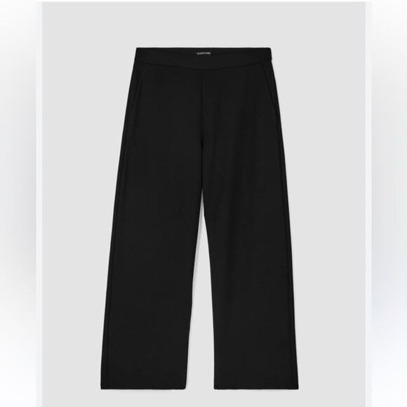Eileen Fisher Black Washable Flex Ponte Wide-Leg Pant Medium - Picture 2 of 7